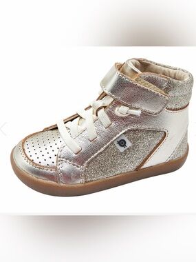 NWT Old Soles Spartan Gold Glam High Top Sneakers EU 22 US 6 Toddler